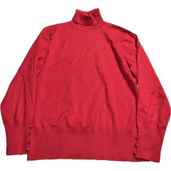 Spense Knits Women's Size XL Red Pullover Turtleneck‎ Sweater - Picture 1 of 4